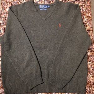 Poloby Ralph Lauren V-Neck Wool Sweater